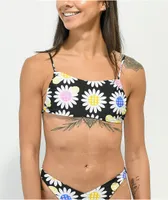 Trillium Lizzie Daisy Black Bandeau Bikini Top