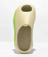 Trillium Palmer Tan & Green Slide Sandals