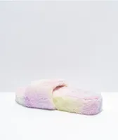 Trillium Tie Dye Furry Slide Sandals