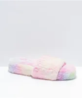 Trillium Tie Dye Furry Slide Sandals