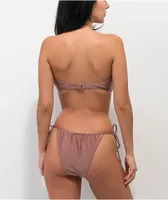 Trillium Zoey Brown High Leg Bikini Bottom