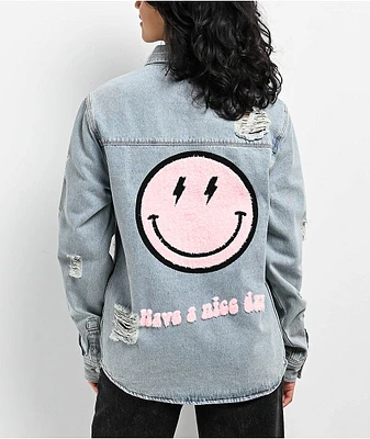 Trio Urban Smiley Blue Denim Jacket