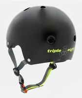 Triple Eight Dual Certified Glossy Black Skateboard Helmet