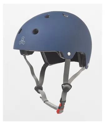 Triple Eight Dual Certified Matte Blue Skateboard Helmet