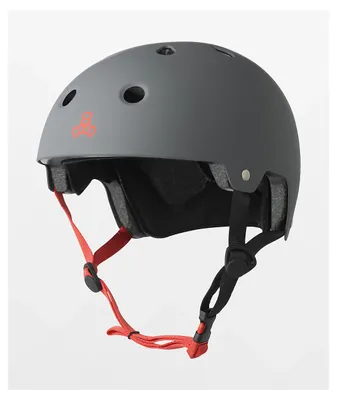 Triple Eight Dual Certified Matte Gunmetal Skateboard Helmet