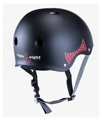 Triple Eight x Independent Dual Certified Sweatsaver Black Skateboard Helmet
