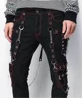 Tripp NYC No Excuses Black & Red Bondage Pants