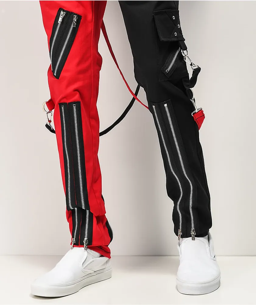 Tripp Back Up Skull Bondage Pants - Red