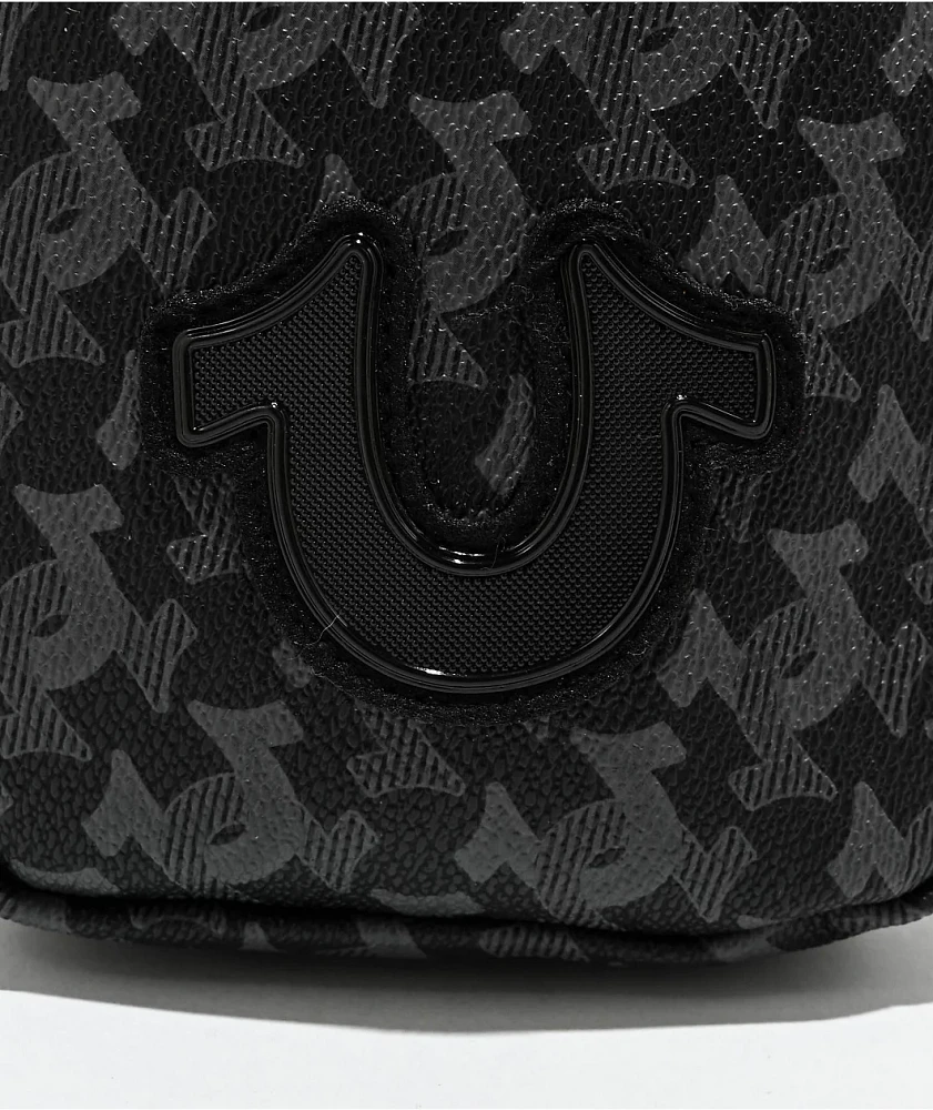 True Religion Apse Monogram Black Crossbody Bag
