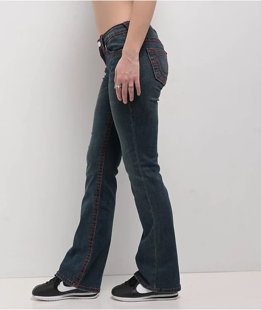 True Religion Becca Big T Twilight Indigo Mid Rise Bootcut Jeans