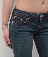 True Religion Becca Big T Twilight Indigo Mid Rise Bootcut Jeans