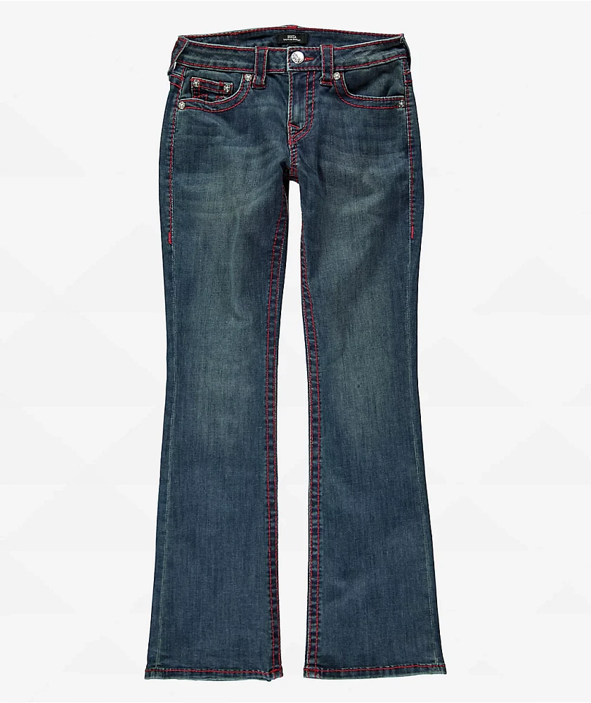 True Religion Becca Big T Twilight Indigo Mid Rise Bootcut Jeans
