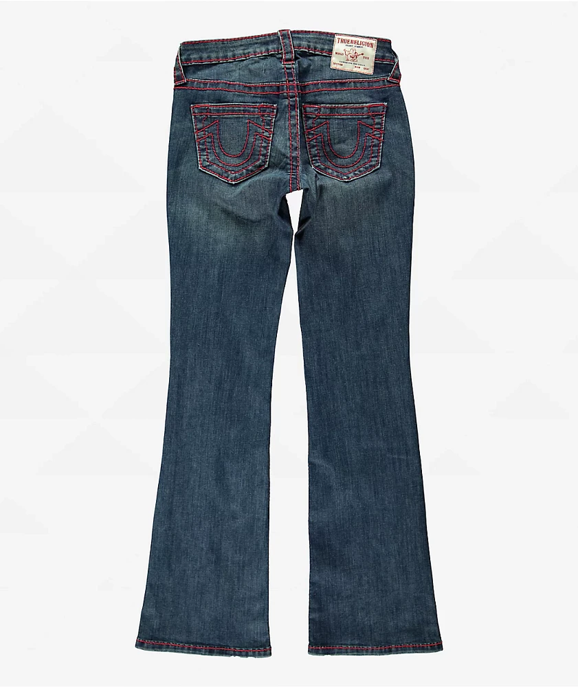 True Religion Becca Big T Twilight Indigo Mid Rise Bootcut Jeans