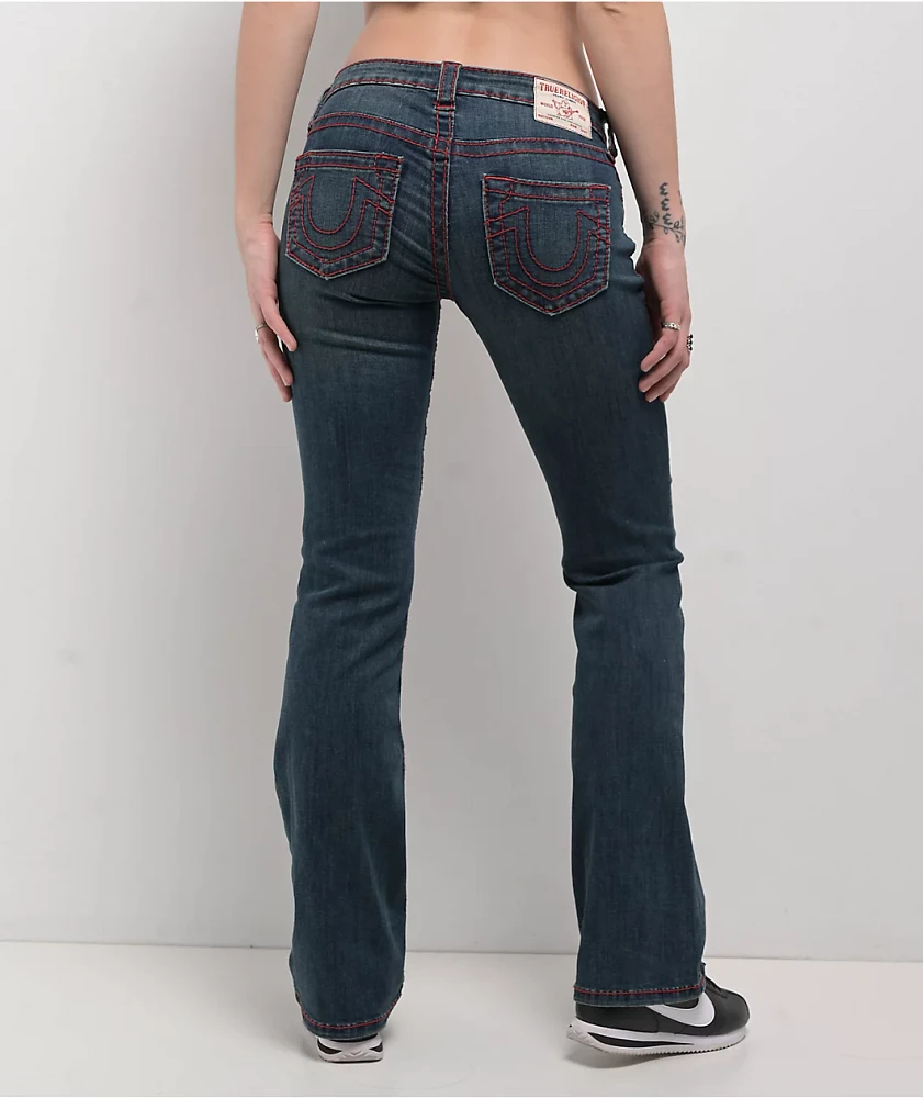 True Religion Becca Big T Twilight Indigo Mid Rise Bootcut Jeans