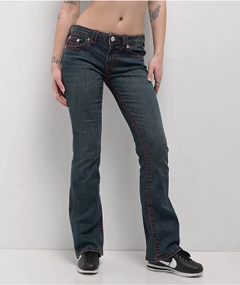 True Religion Becca Big T Twilight Indigo Mid Rise Bootcut Jeans