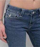 True Religion Becca Crystal Wing Marina Mid Rise Bootcut Jeans