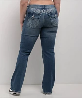 True Religion Becca Crystal Wing Marina Mid Rise Bootcut Jeans