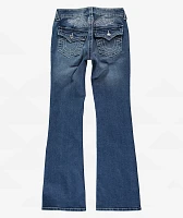 True Religion Becca Crystal Wing Marina Mid Rise Bootcut Jeans