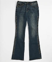 True Religion Becca Cutout Blue Wash Bootcut Jeans