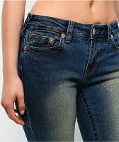 True Religion Becca Glitter Spray Stadium Diem Mid Rise Bootcut Jeans