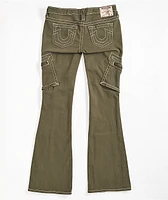 True Religion Becca Low Rise Big T Kalamata Cargo Bootcut Pants