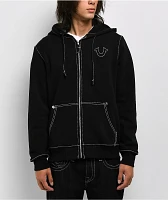 True Religion Big T Black Zip Hoodie