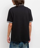 True Religion Big T Horseshoe Black Polo Shirt