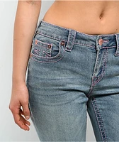 True Religion Billie Big T California Poppy Mid Rise Jeans