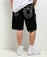 True Religion Bobby Rope Stitch Black Shorts