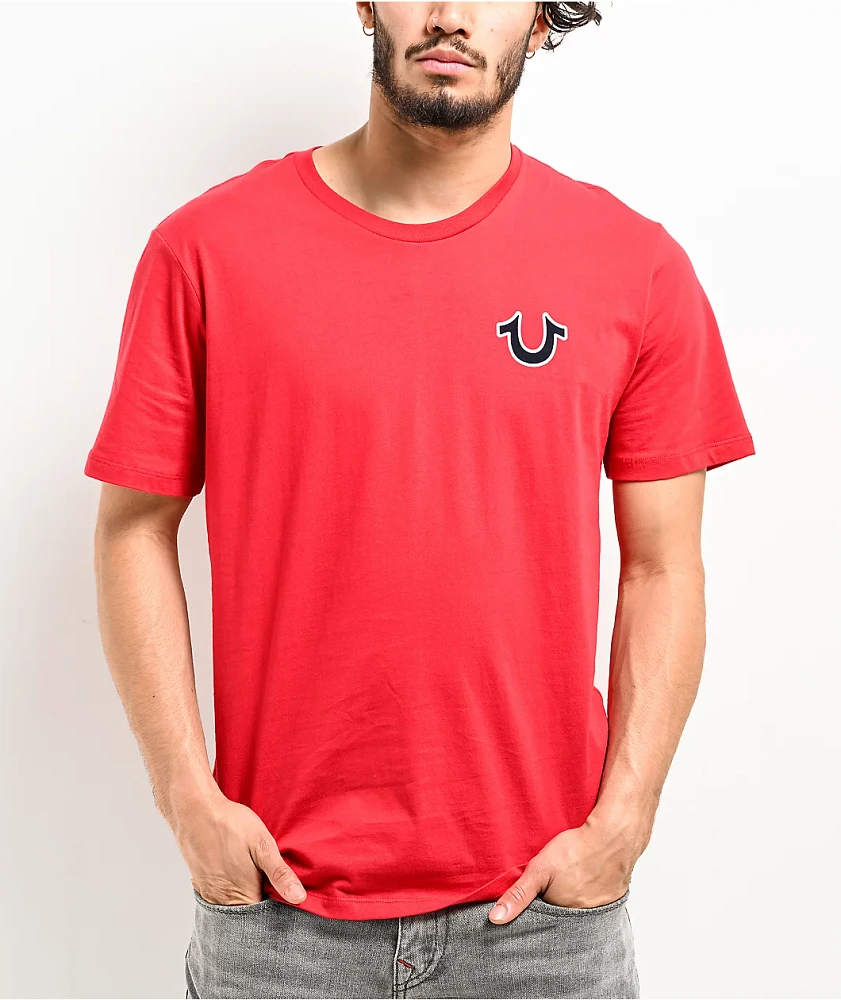 True Religion Buddha Logo Red T-Shirt