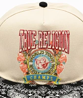 True Religion Champs Tan & Black Paisley Snapback Hat