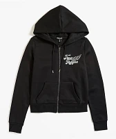 True Religion Classic Winged Crystal Black Zip Hoodie
