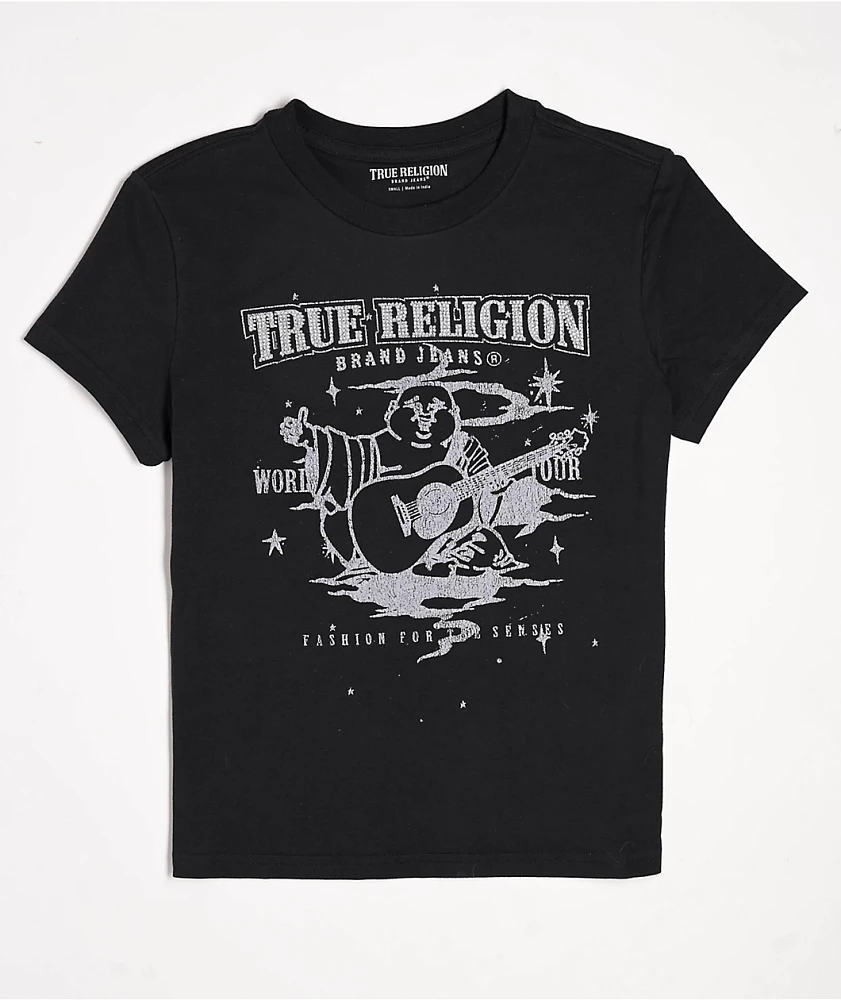 True Religion Crystal Buddha Black T-Shirt