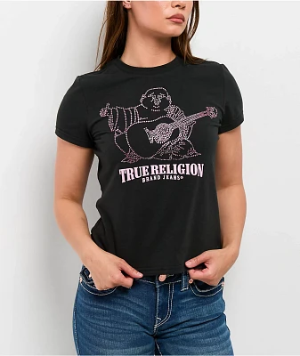 True Religion Crystal Buddha Black T-Shirt