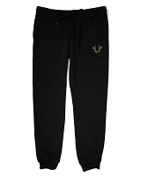 True Religion Crystal Horseshoe Black Jogger Sweatpants