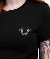 True Religion Crystal Logo Black T-Shirt