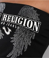 True Religion Crystal Wing Black Tube Top