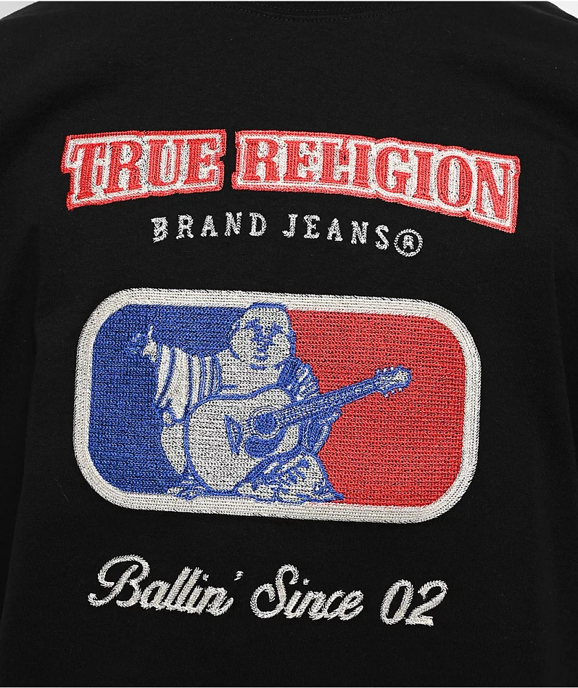 True Religion Embroidered Ballin' Black T-Shirt