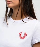 True Religion Embroidered Horseshoe White T-Shirt