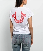 True Religion Embroidered Horseshoe White T-Shirt