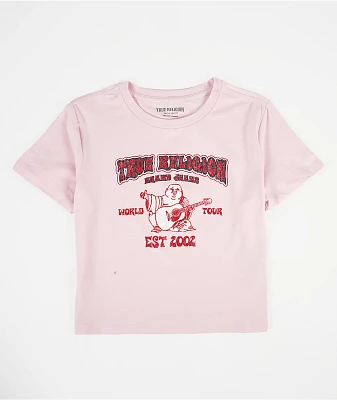 True Religion Heritage Pink Crop T-Shirt