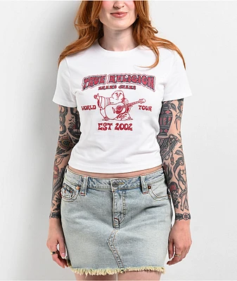 True Religion Heritage White Crop T-Shirt