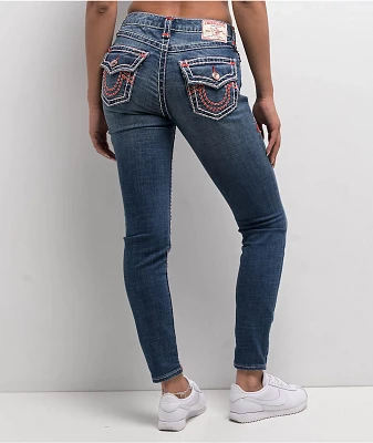 True Religion Jennie Super T Curvy Wave Lily Mid Rise Skinny Jeans