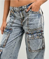 True Religion Jessie Super Baggy Seven Seas Cargo Jeans