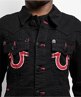 True Religion Jimmy Super T Black Denim Jacket