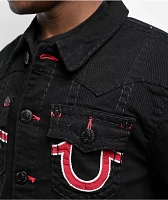 True Religion Jimmy Super T Black Denim Jacket