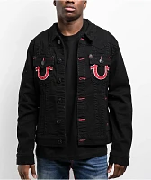 True Religion Jimmy Super T Black Denim Jacket