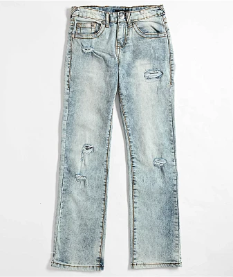 True Religion Kids Ricky Light Blue Relaxed Straight Leg Denim Jeans