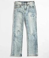 True Religion Kids Ricky Light Blue Relaxed Straight Leg Denim Jeans