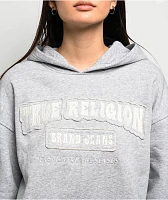 True Religion Patched Boyfriend Grey Hoodie